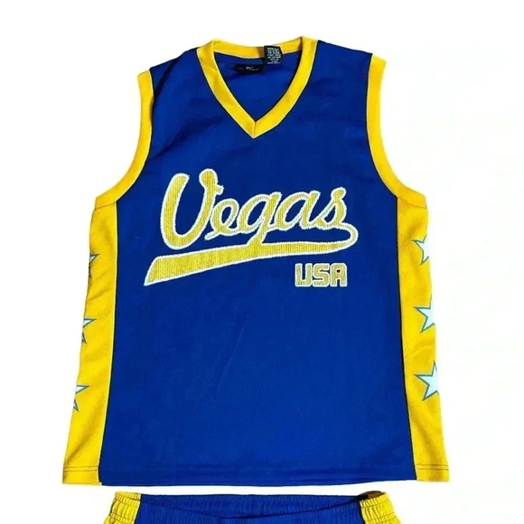 Las Vegas Jersey & Shorts set Nevada USA VINTAGE *RARE* NWT Basketball NBA - Picture 2 of 6